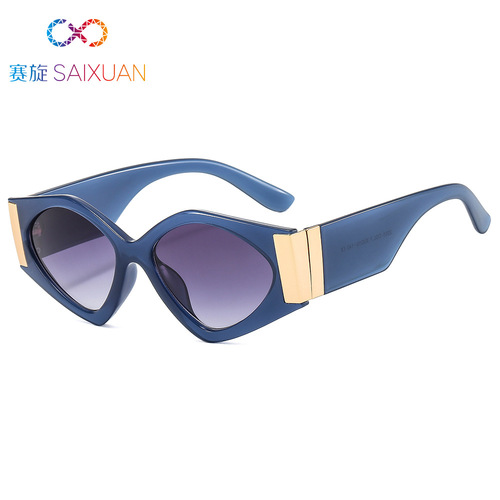 European and American cross-border new fashionable small-frame cat-eye Instagram-style women's sunglasses, trendy with a high-end feel