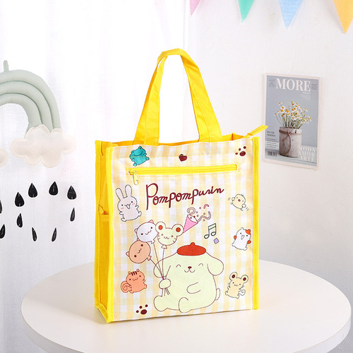 New Oxford cloth double layer tutoring bag art bag cute cartoon print student portable tutoring bag
