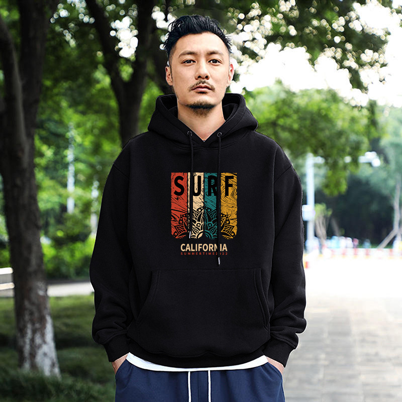 Chaqueta encapuchada masculina primavera y otoño marca de moda americana chaqueta de peso retrogrado chaqueta de pareja casual suelta camisa con sombrero de manga larga