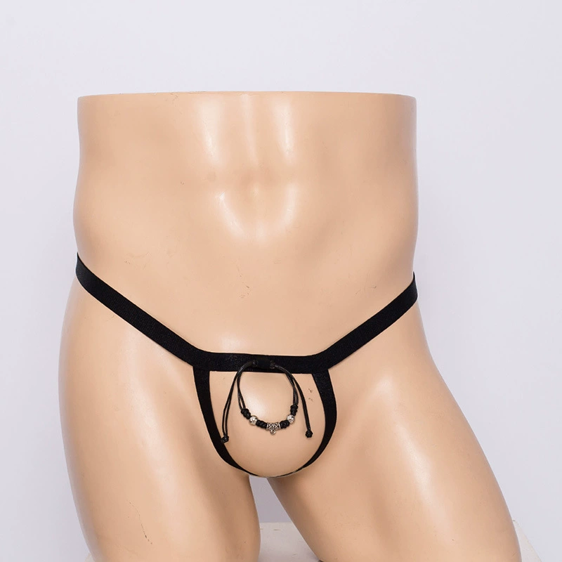 Elastic chain underwear, European style, sexy minimalist, black, one size