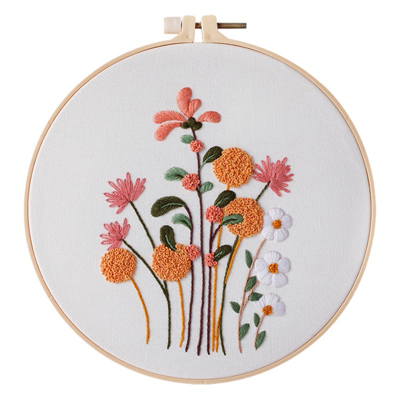 DIY bordado hecho a mano paquete de material de estilo Europeo flores, flores, plantas, tranquilo y estático traje de costura Inglés Nuevo Original