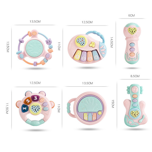 Baby toys educational early education 0-2 years old baby 6 months and above music story grasping training hand clapping drum rattle