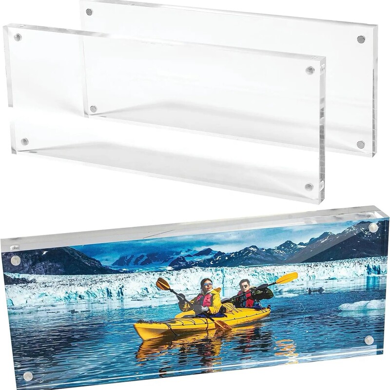 4X10 Acrylic Photo Frame - Frameless Panoramic Photo and License Plate Display - Stylish and Modern Design Acrylic Photo Frame 4X10 Acrylic Photo Frame - Frameless Panoramic Photo and License Plate Display - Stylish and Modern Design Acrylic Photo Frame