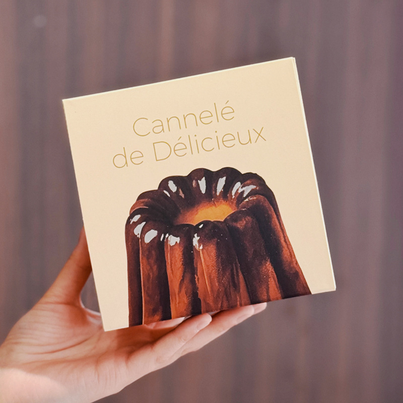 网红单粒4粒可露丽包装盒甜品打包盒烘焙盒子包装袋手提纸袋