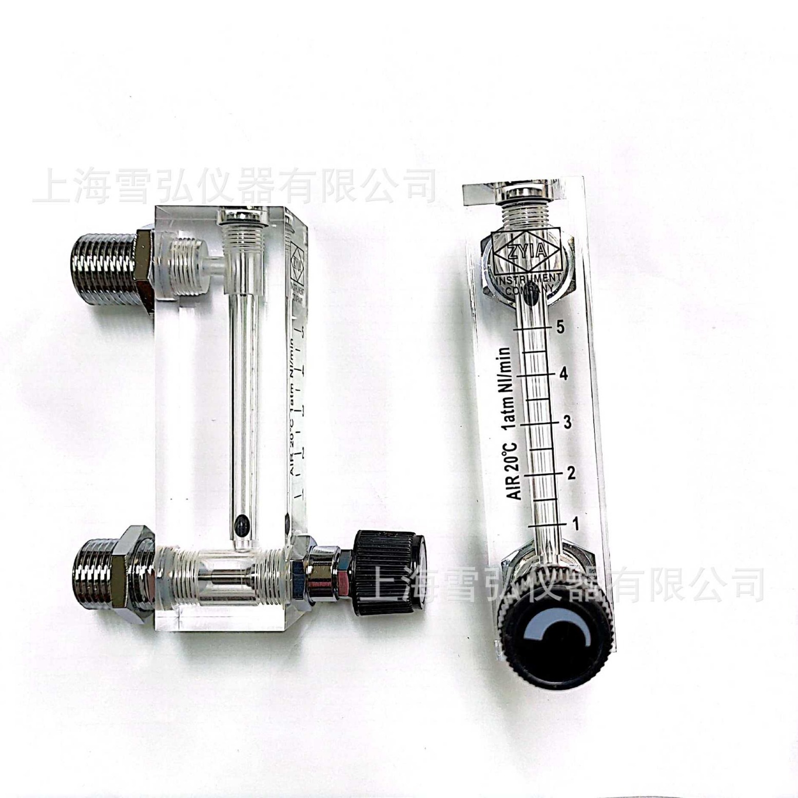 ZYIA 流量计 LZM-6T 系列有机玻璃转子流量计1-5L/min 气体流量计