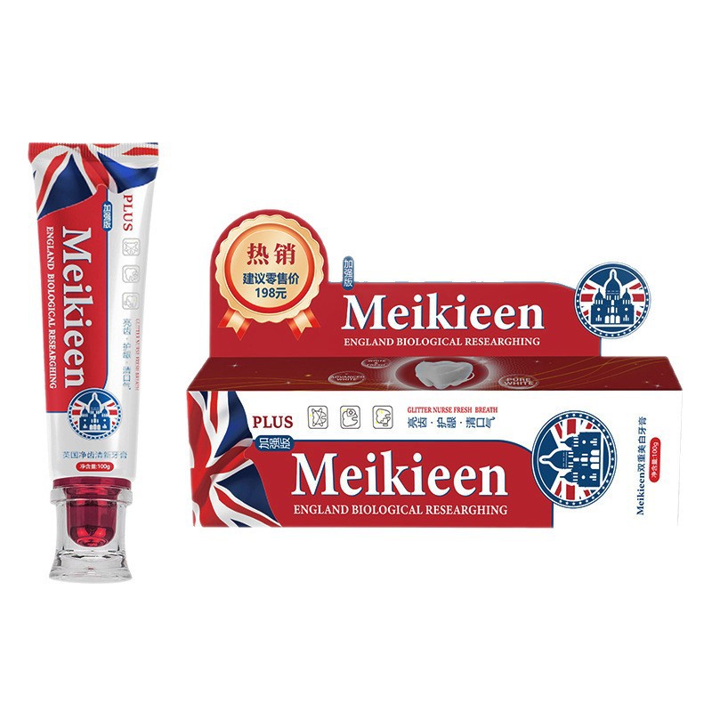 MEIKIEEN 미백 및 담배 얼룩 제거 치약