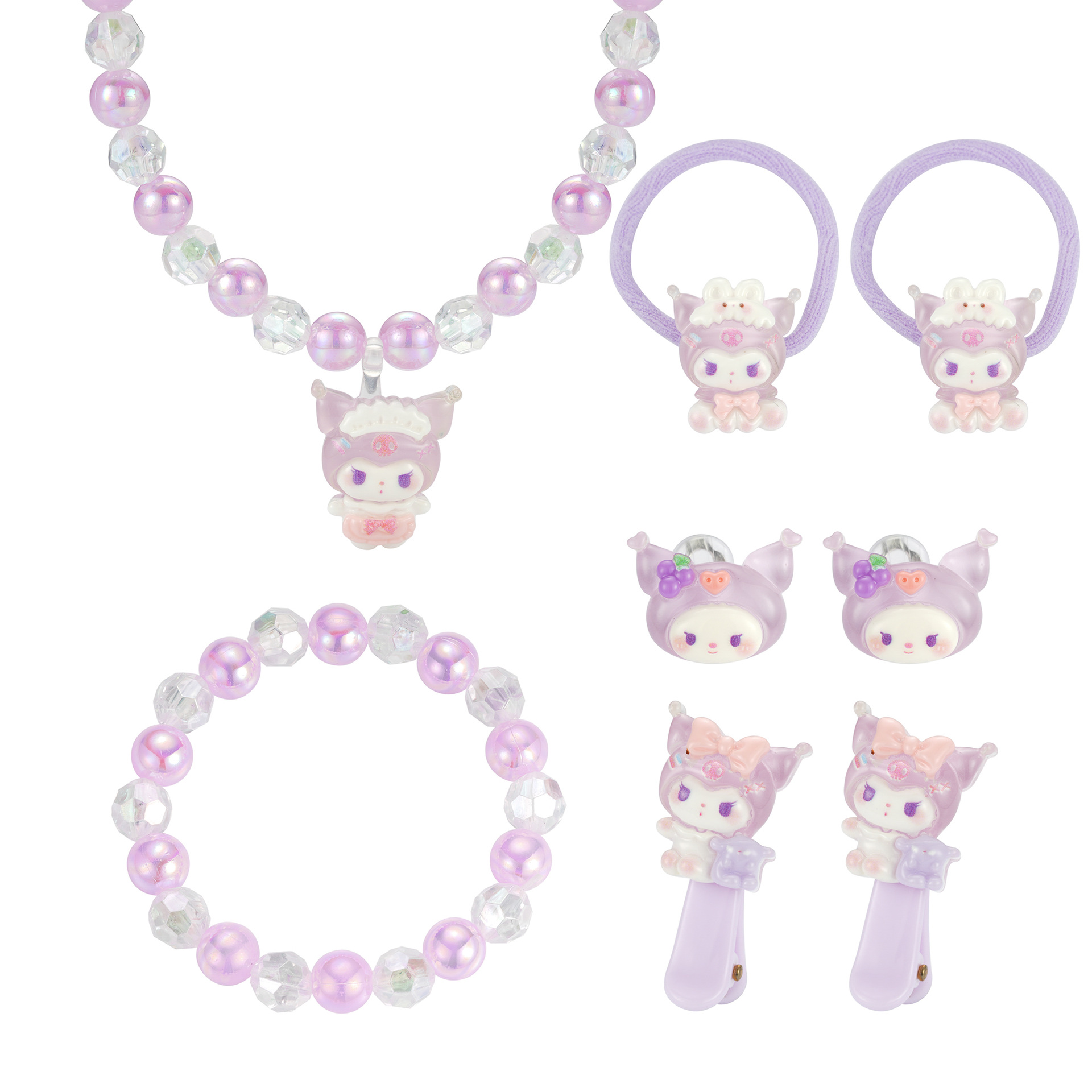 Comercio exterior transfronterizo pulseras de niños colgante de cuentas de color joyas de mano ABS antiperlas joyas de 5 piezas para mujeres