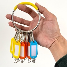 手環圈多功能鑰匙串房東鑰匙盤圓盤帶標記牌鎖匙扣分類收納管理器