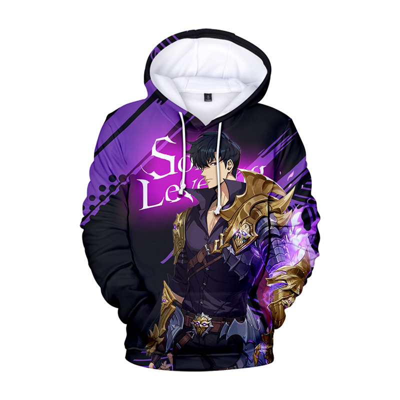 I'm Solo Leveling Hoodie, Fleece-lined Pullover Hoodie for Autumn and Winter, 3D Digital Print
