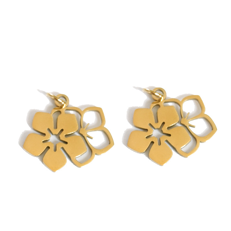 4g Weight 1 Piece 304 Stainless Steel Flower Pendant