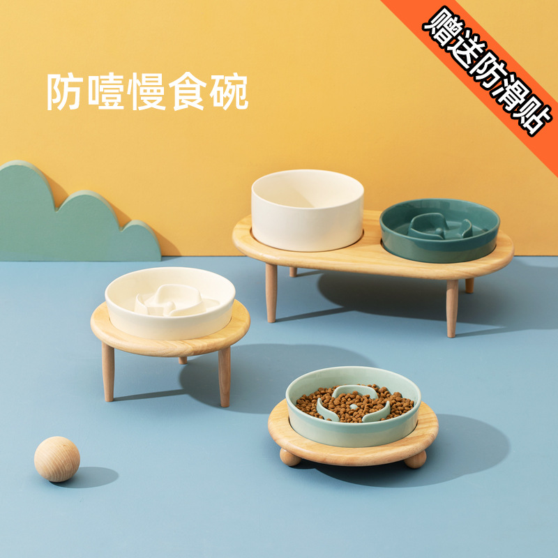 ceramics Pets Cat Bowl Dog bowl SMEs Dogs Puppies Food bowl Food bowl Upset Food bowl