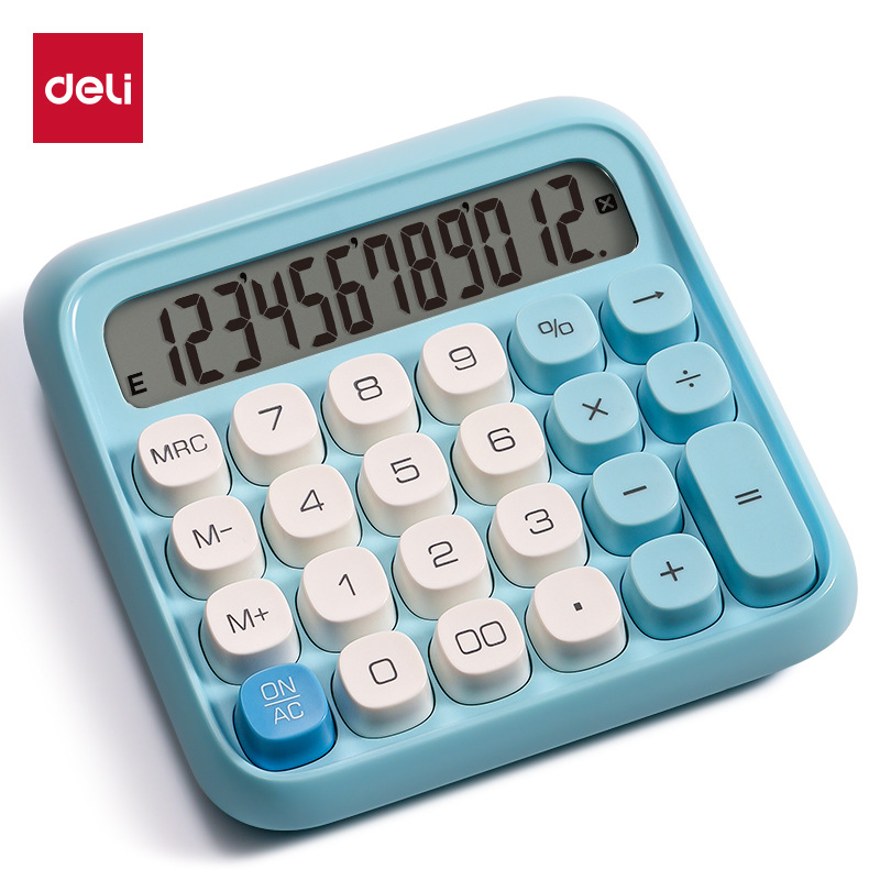 Deli TE36 Desktop Calculator,High-looking Small Sugar Cube Computer,Portable And Durable,Learning Business Accounting Office