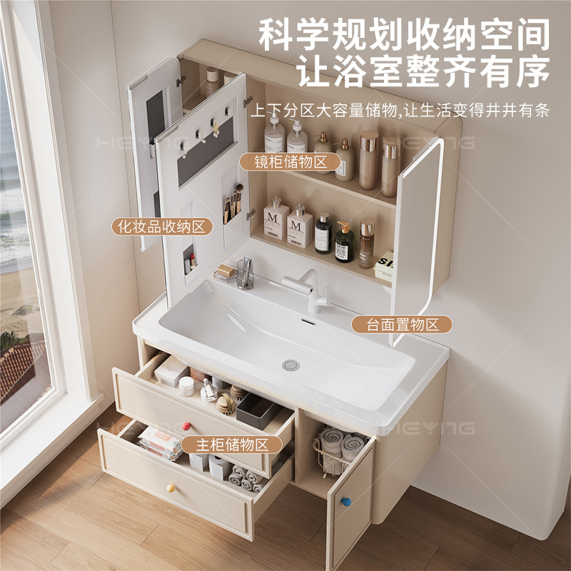 Gabinete de baño de dopamina francesa 17CM de cerámica profunda una cuenca gruesa de aluminio panal de arco gabinete de baño lavabo