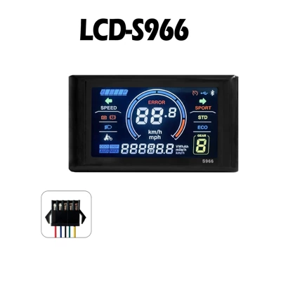 Dağ velosipedi litium batareya LCD-S966 NFC funksiyalı/SM konnektorlu ağıllı rəngli ekran