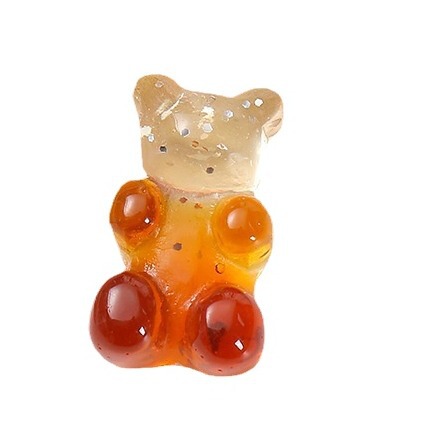 Japanese and Korean new two-color glitter cartoon bear candy diy resin accessories transparent mobile phone case filling material