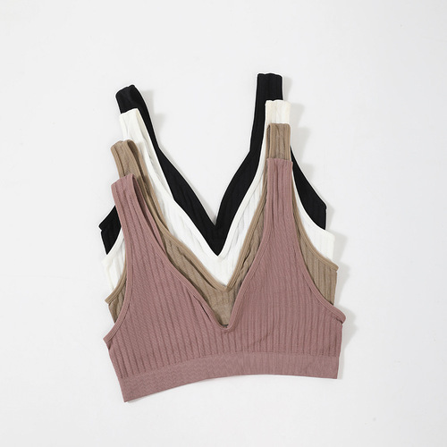 Alibaba.com French-style cross-border deep V large size women's sports yoga binding bra no trace beautiful back factory direct sale wholesale