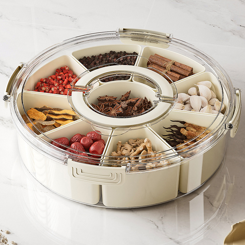 Caja de almacenamiento de condimentos de cocina exclusiva transfronteriza, caja de almacenamiento de condimentos domésticos de alta gama de lujo ligero, caja de condimentos multicompartimento todo en uno