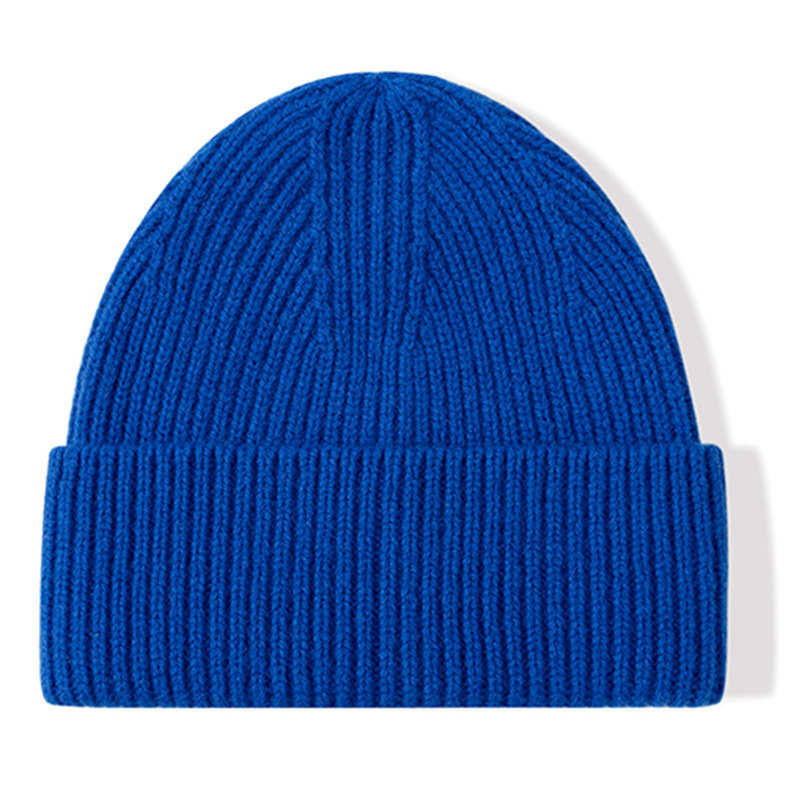 欧米の秋冬の冷たい帽子wool beanieの大きい頭の周りは厚い男女の帽子の純粋なウールのニットの帽子の越境の現物を覆います。|undefined