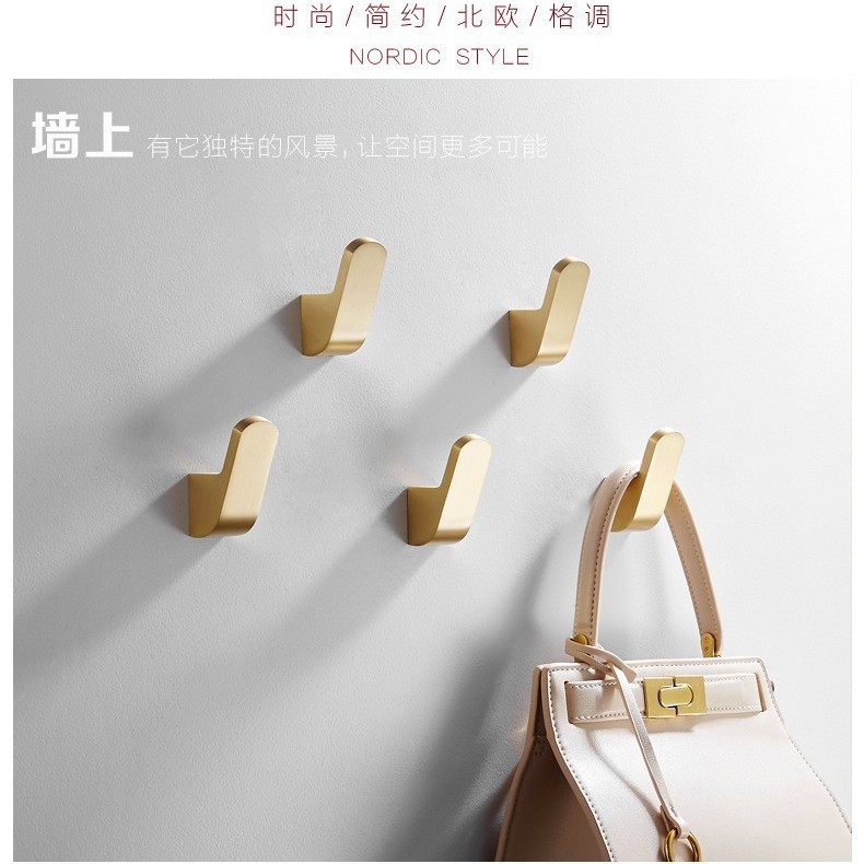 Gancho de la capa de latón colgador de pared gancho de la capa decoración de la sala de estar solo gancho de baño del hotel gancho detrás de la puerta gancho