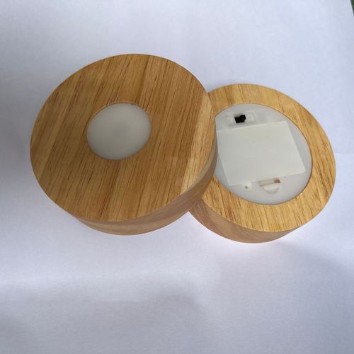10*2.7cm with small cover plate AAA dry battery model small night light three 7th battery creative DIY luminous solid wood 