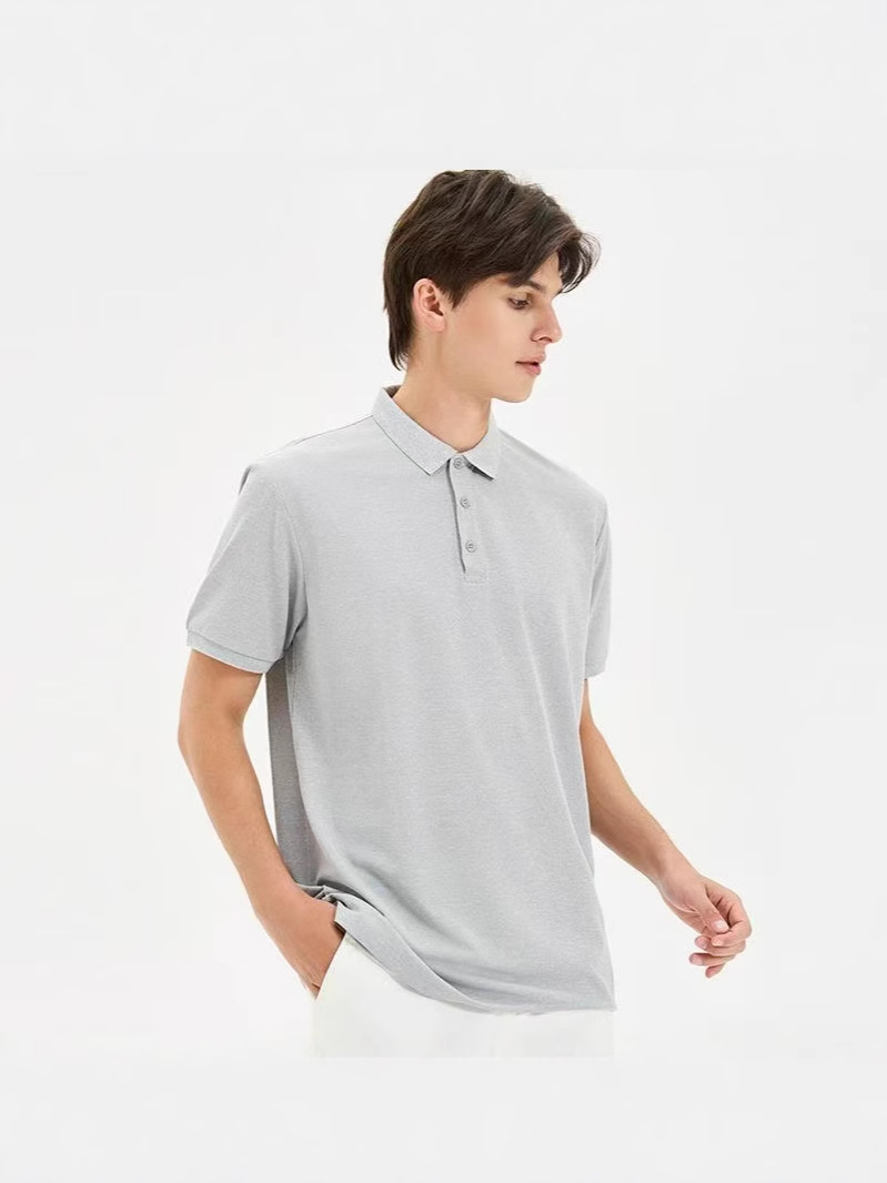 Primavera y verano para hombres y mujeres 7A antibacterianos de manga corta suelta polo suave piel libre de quemar camisa elástica al por mayor