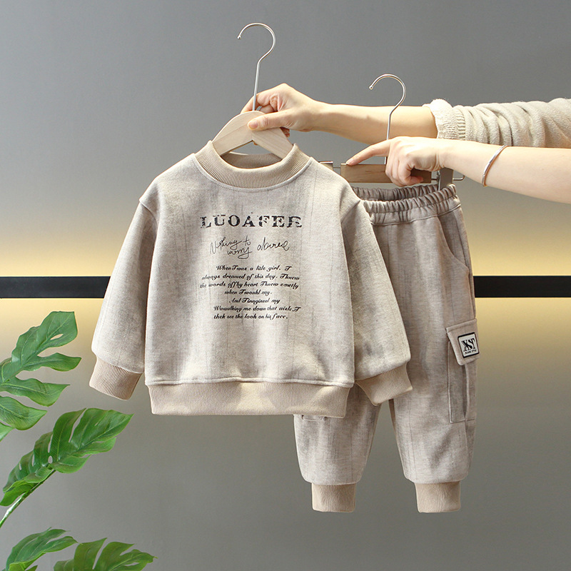 7718 niños primavera y otoño hermoso traje de suéter 2025 nueva ropa deportiva de primavera para niños ropa de bebé