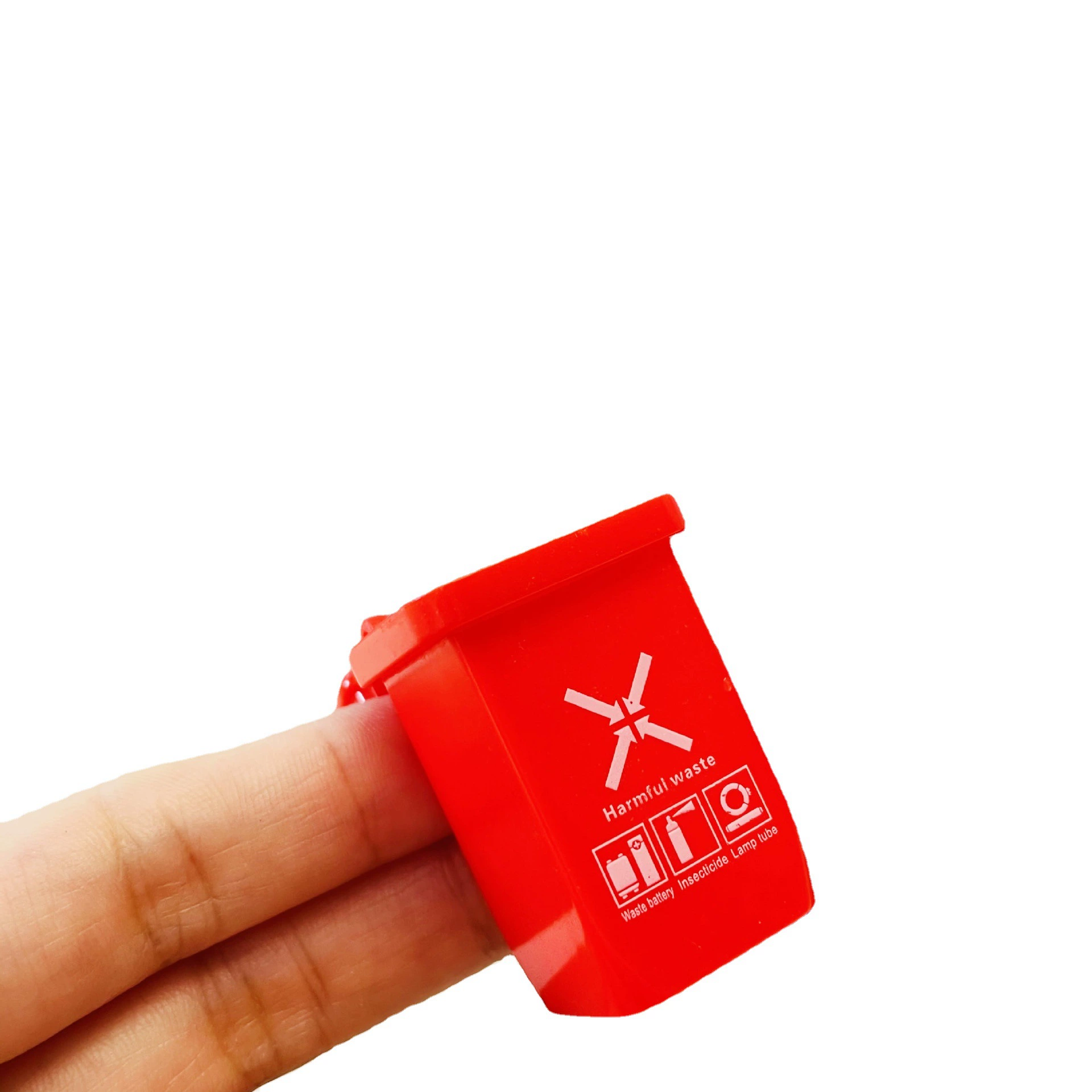 Mini Garbage Can, 1:12 Scale Dollhouse Accessory, 4 cm / 2.5 cm, multi-color