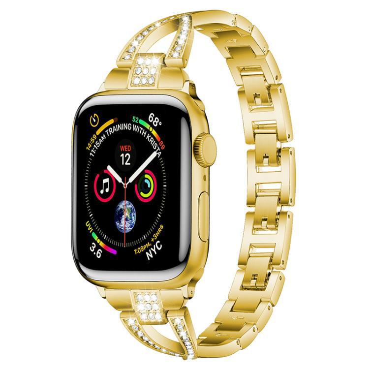 XDfind para Apple Watch iWatch38 - 49mm universal horquilla de una sola fila de diamantes correa metálica