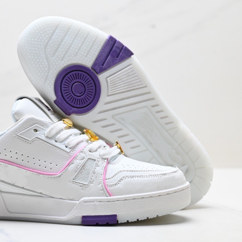 Louis Vuitton Trainer Low White Purple 1A8135