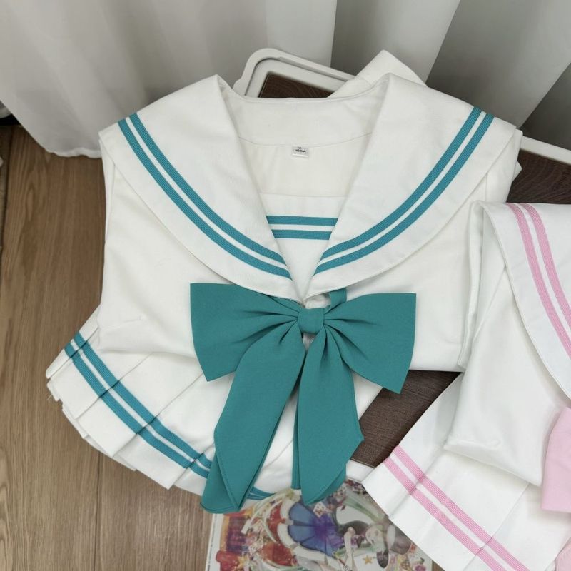 现货批发 正版原创jk制服学院风水手服可爱基础款双子百褶裙套装|undefined