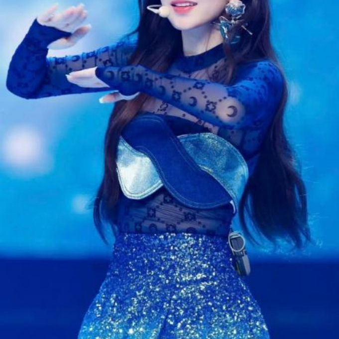 로얄 블루 플록 바닥 셔츠 + 고품질