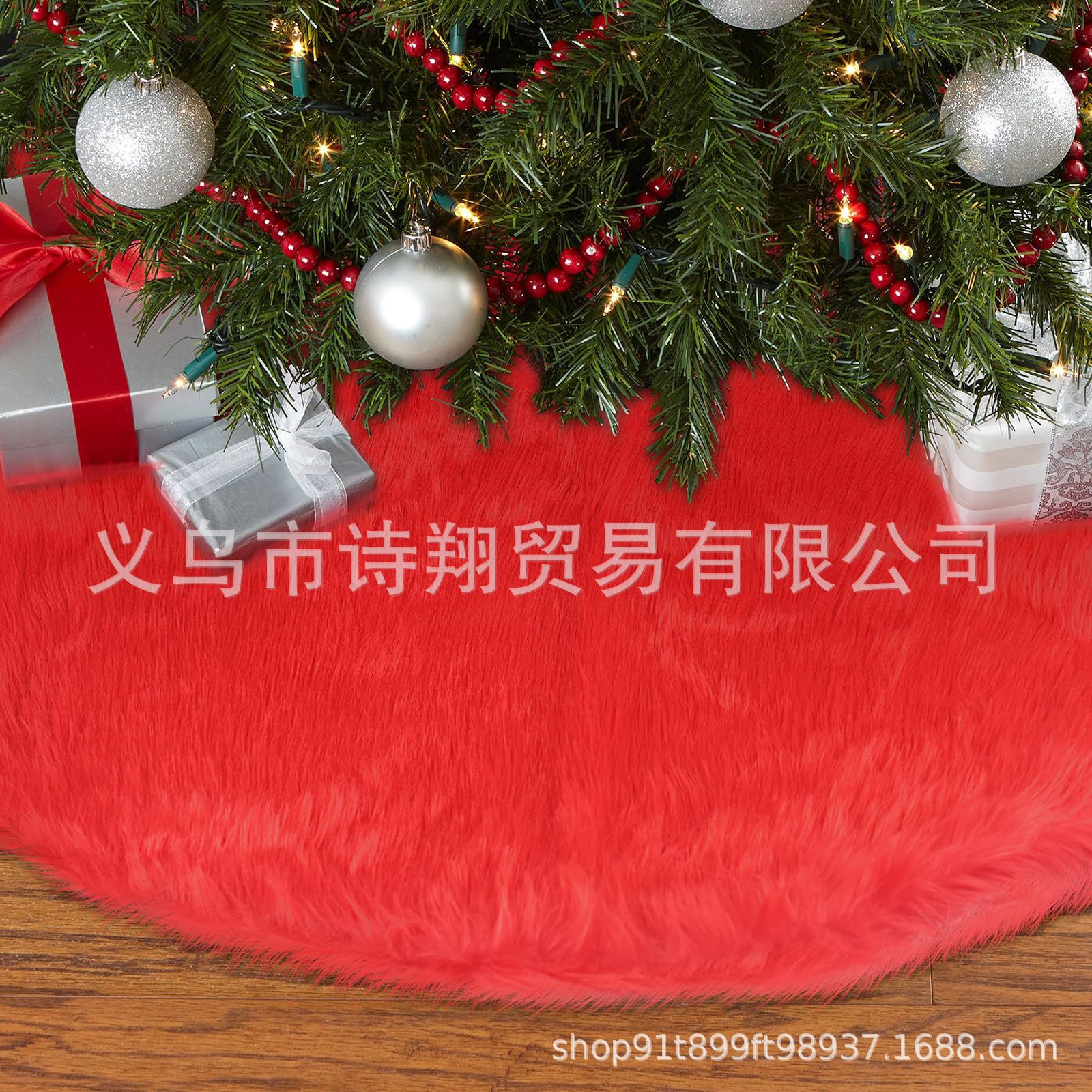 Falda para árbol de Navidad transfronteriza, falda para árbol de lentejuelas con copos de nieve nacarados, falda para árbol bordada de felpa blanca, decoración para árbol de Navidad