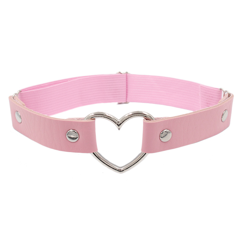 Zippe European American Harajuku Punk Street Shot Love Leather Leg Bracelet Single Layer Heart-shaped Street Dance Leg Ring Garter Ankle Ring display picture 3