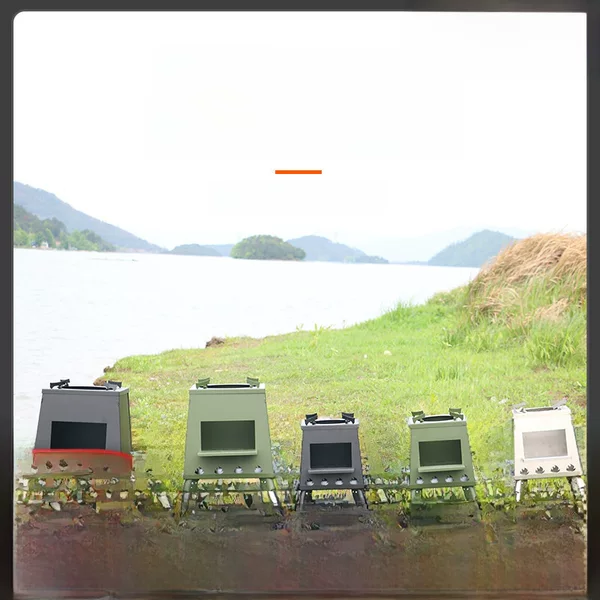 Cross-Border Outdoor Travel Rocket Stove Portable Card-Type Wood Stove Outdoor Camping Picnic Pagoda Stove Portable Stove