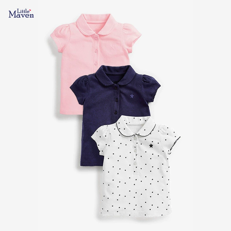 Little maven Детская летняя хлопковая футболка, детская одежда, с коротким рукавом