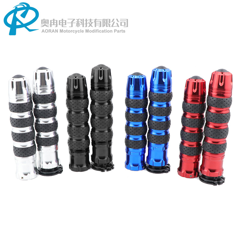 Motorcycle Modified Handlebar Grips, Universal Cnc Aluminum Alloy Throttle Handlebar Grip Rubber Sleeve with Throttle Core