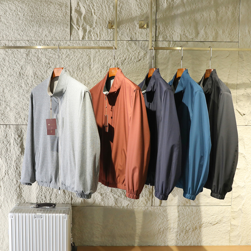 Italian luxury old money style new couple outdoor new weatherproof sports leisure two-sided knitted jacket coat