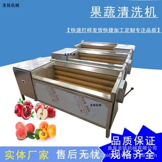 蓝莓土豆滚筒清洗机 仙人掌除刺清洗机 红枣百香果橙子清洗机