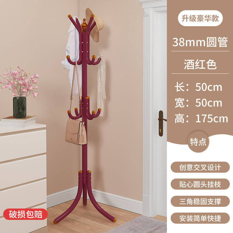 Perchero piso dormitorio percha vertical simple ropa rack casa puerta bolsa rack sala de estar rack de almacenamiento