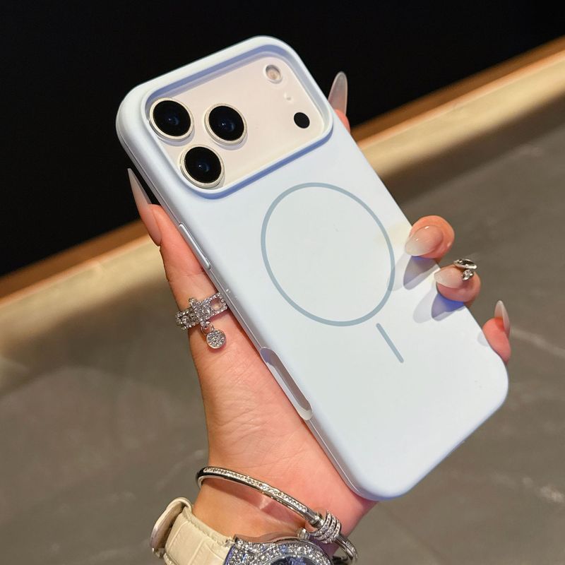 适用苹果17ProMax手机壳液态硅胶细圈磁吸iphone16纯色防摔保护套|undefined