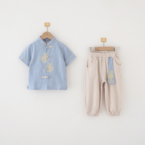 Children's Hanfu Costume Retro Tang Suit Birthday Clothes for Boys Kids Summer Hanfu Wholesale Hanfu Confucianism Dress