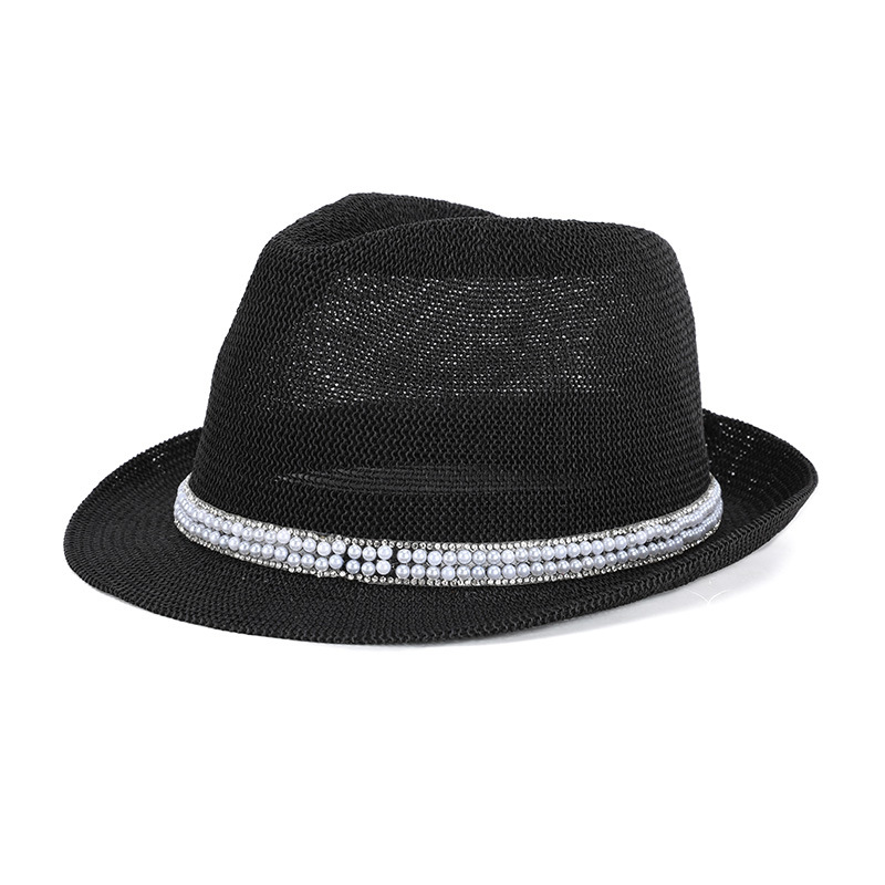 Sombrero de verano de las mujeres nuevo sombrero de bola de hilo de paja sombrero de sol retro británico refrescante sombrero fresco transpirable al por mayor