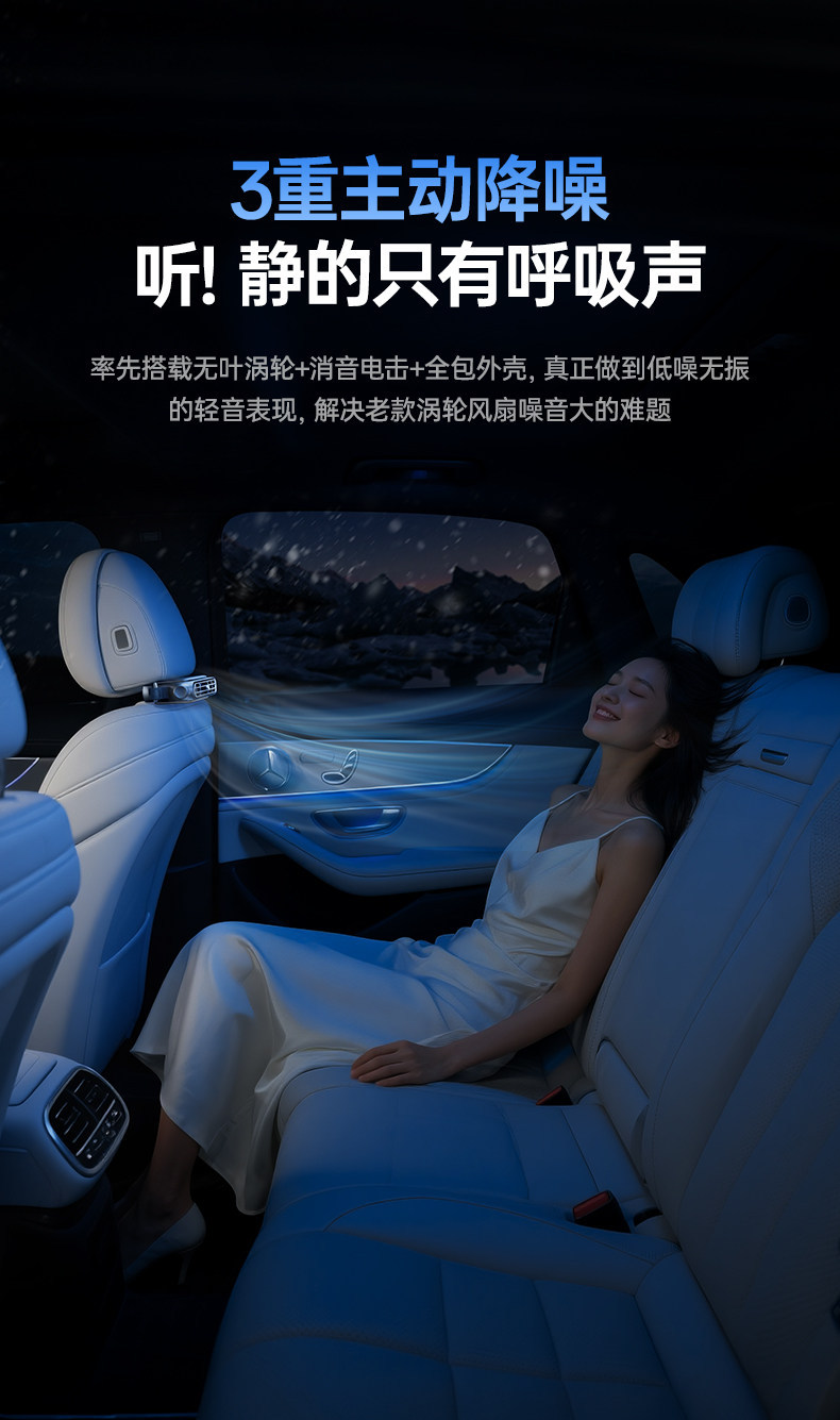 Car Fan 2026 New Model Cooling USB Charging 12V Small Air Conditioning Fan for Car Powerful Electric Fan Silent Rear Seat