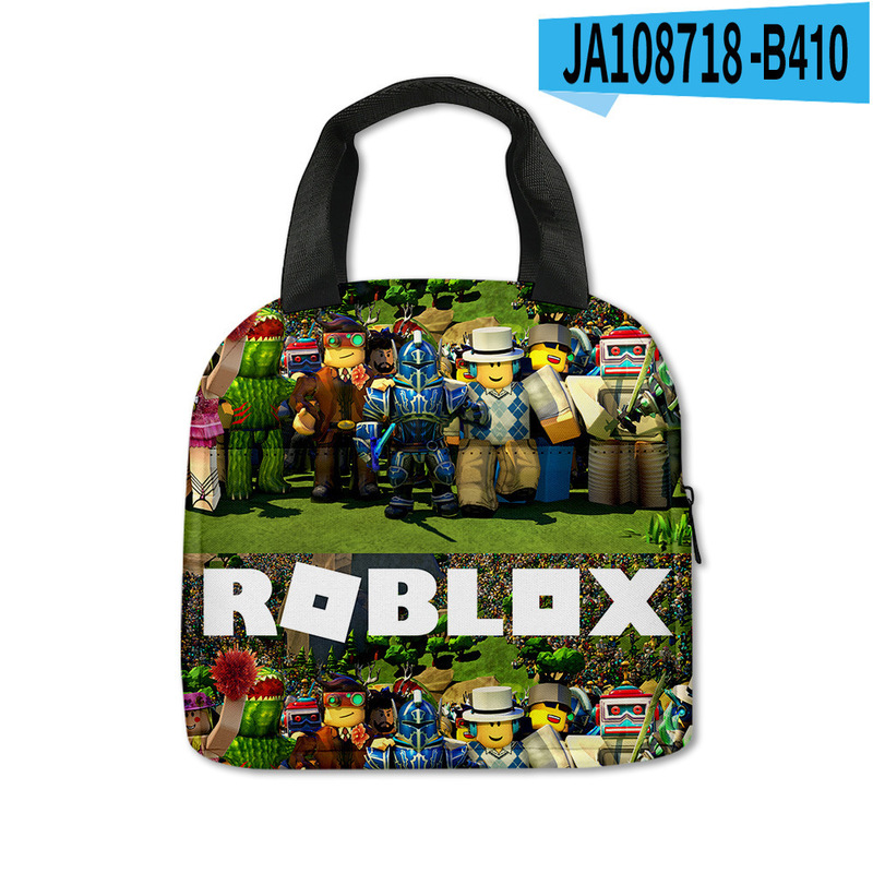 3D新品罗布乐思 ROBLOX 午餐包中小学生保温饭盒手提包|undefined