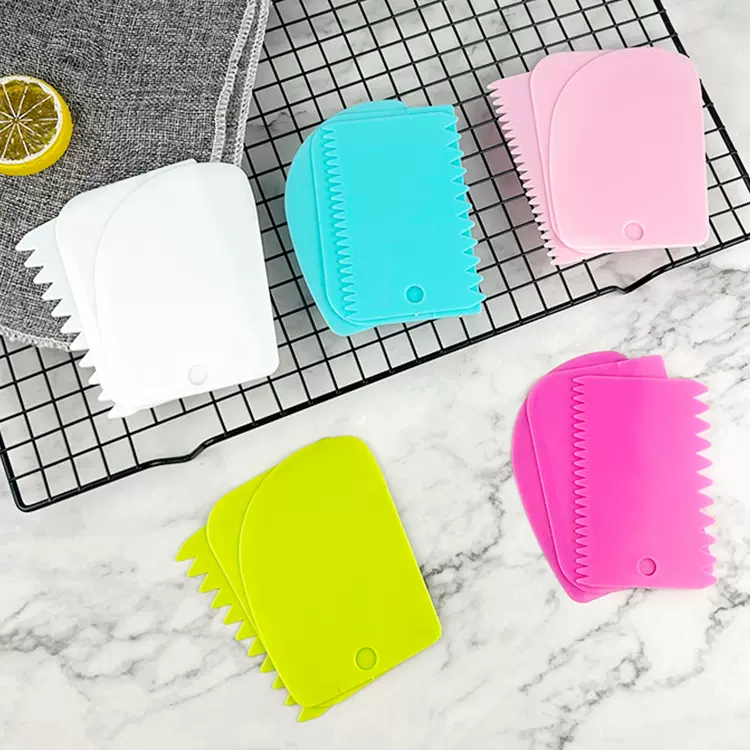 塑料三件套奶油刮板 面团肠粉切面器抹刀 蛋糕刮刀DIY烘焙工具