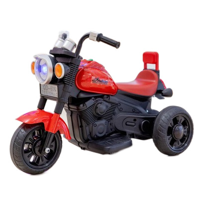 Los niños de 1 a 6 años pueden sentarse motocicleta retro Coche de juguete recargable de triciclo de motocicleta eléctrica para niños nuevos