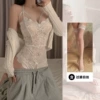 White jumpsuit [single style] + lace socks