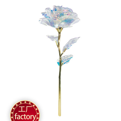 金箔玫瑰花 厂家直销24k圣诞节情人节小礼品镀金工艺品玫瑰花礼盒|ms