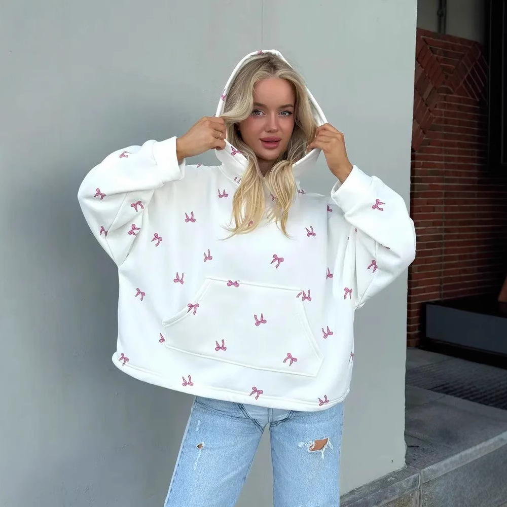 Vintage-Inspired Plus Size Blouse – Flowy Oversized Shirt With Sweet Cherry & Butterfly Print, Comfortable Polyester Top For Women_ecoleips.com