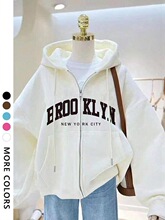 C 57338 Zipper Hoodie Casual Loose Fit �nϵ�Bñ���� �羳